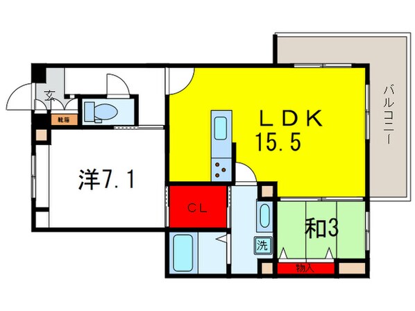 R1ｃｏｕｒｔ豊中の物件間取画像